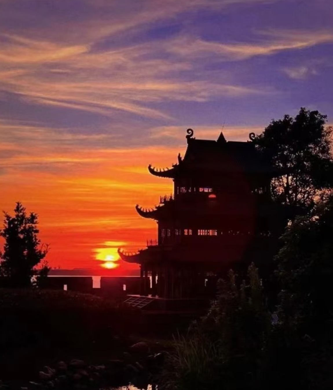 yuyang-tower-sunset